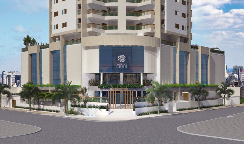 Fachada do Residencial Murano, em Canto do Forte, Praia Grande