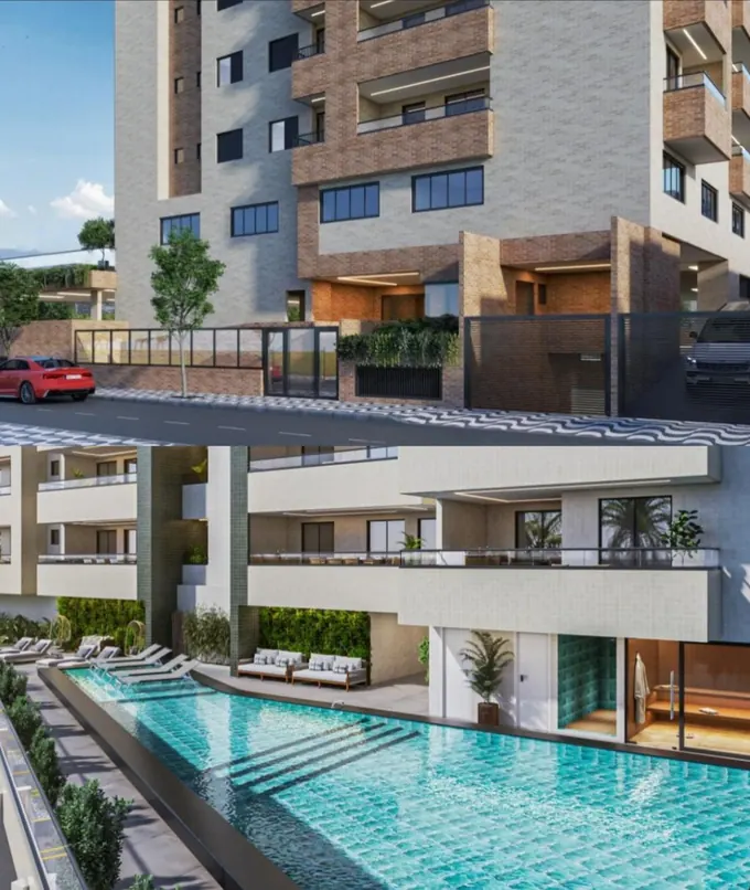 Fachada do Alabama Residencial, lançamento em Caiçara, Praia Grande