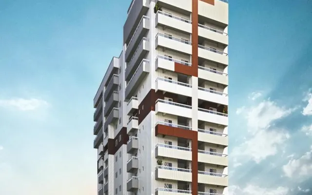 Fachada do Residencial Erilio Soares Alves, lançamento em Balneário Maracanã, Praia Grande