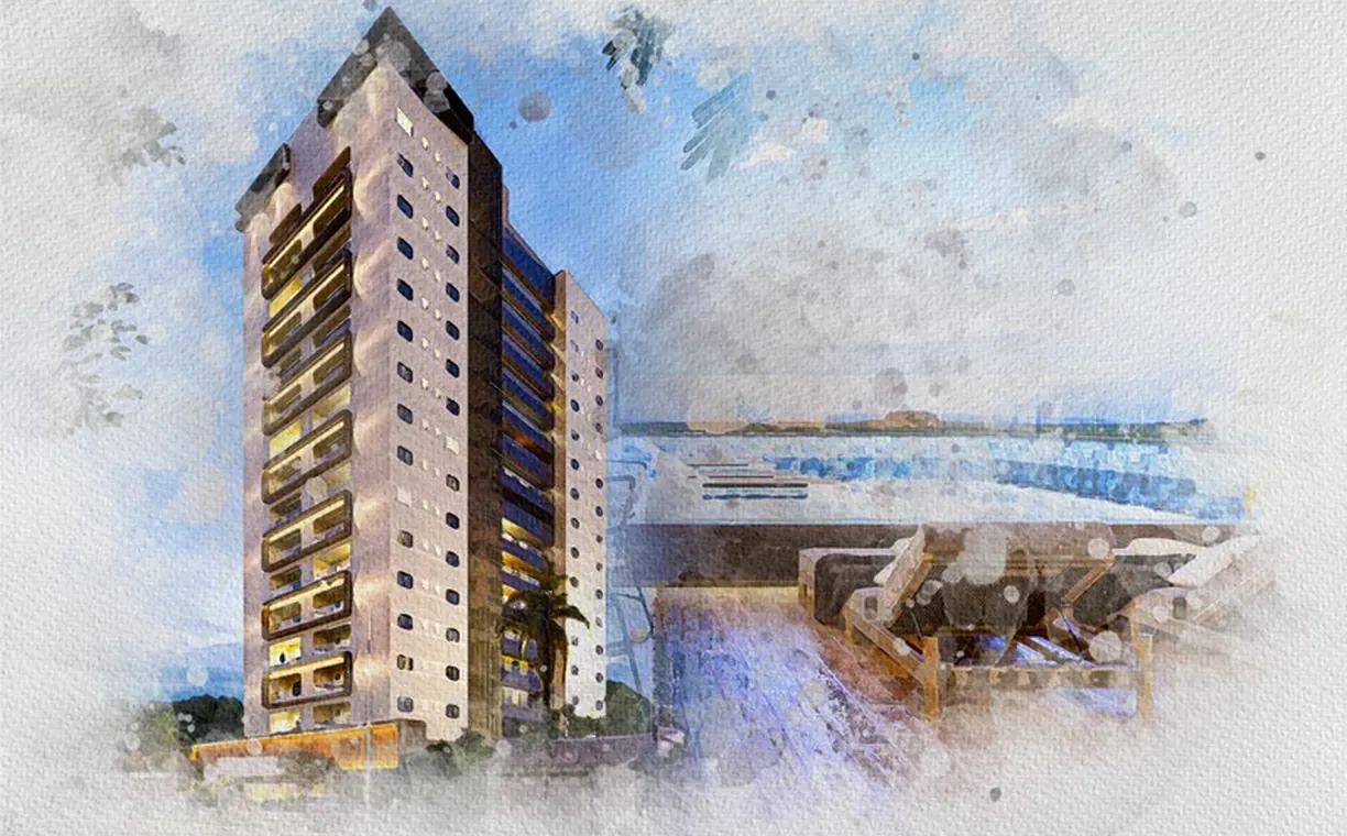 Perspectiva ilustrada 1 do Residencial House Garden (imagem da construtora)
