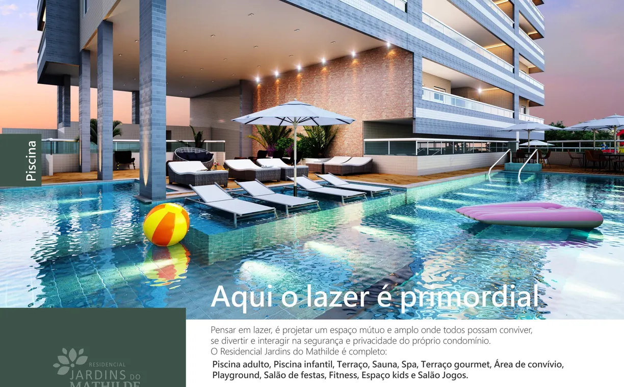 Perspectiva ilustrada 1 do Residencial Jardins do Mathilde (imagem da construtora)