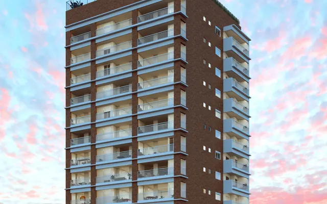 Fachada do Max 10, lançamento em Guilhermina, Praia Grande