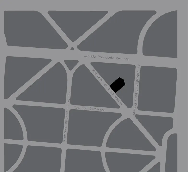 Implantação e localização do Residencial Palazzo (Caiçara, Praia Grande)