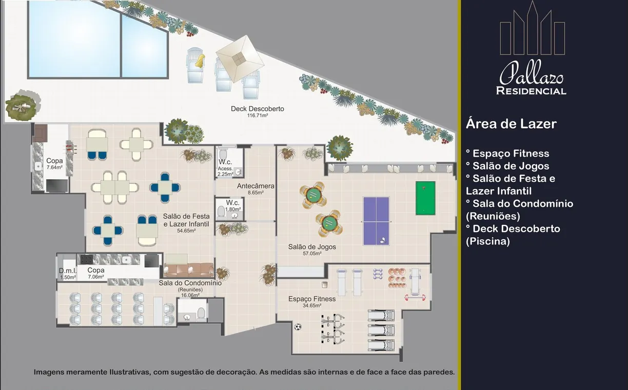 Perspectiva ilustrada 2 do Residencial Palazzo (imagem da construtora)
