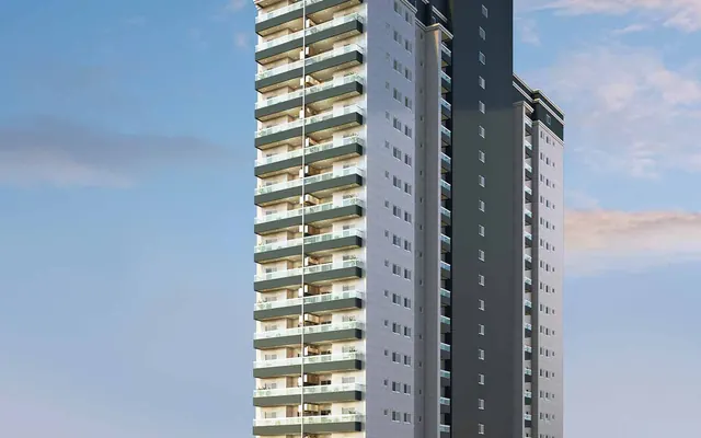 Fachada do Edifício Paolo Veronese, lançamento em Aviação, Praia Grande