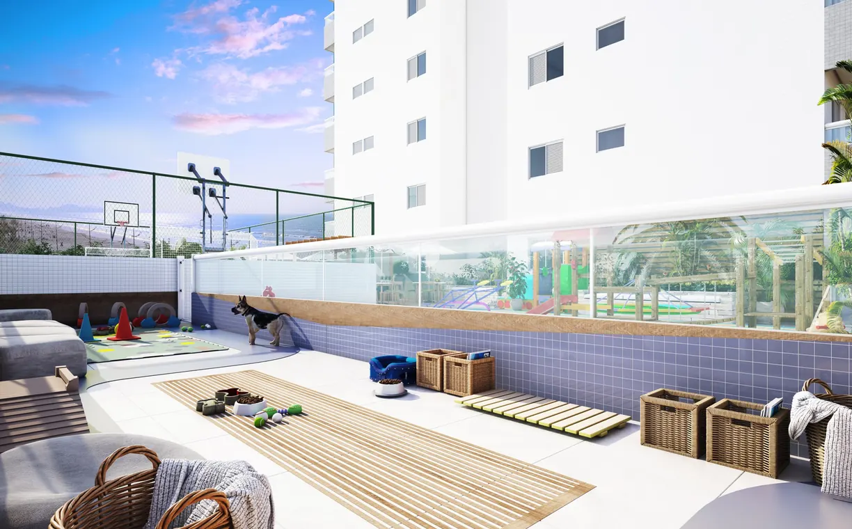 Perspectiva ilustrada 2 do Residencial Porto Marina (imagem da construtora)