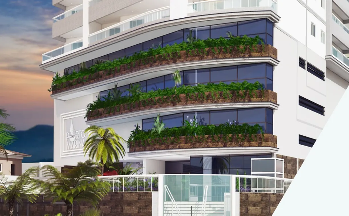 Perspectiva ilustrada 3 do Residencial Porto Marina (imagem da construtora)