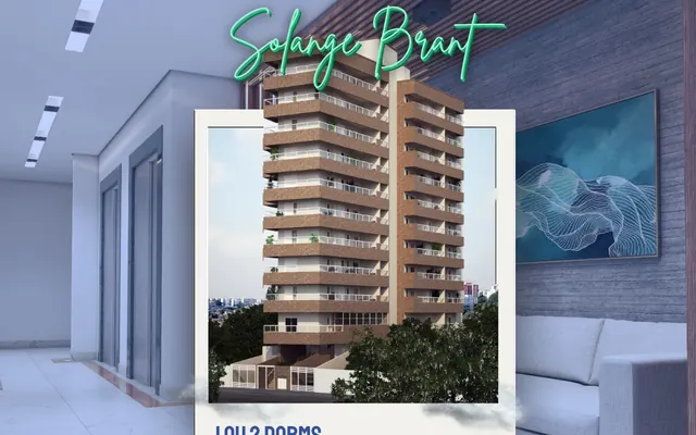 Fachada do Pettra Solange Brant, lançamento em Guilhermina, Praia Grande