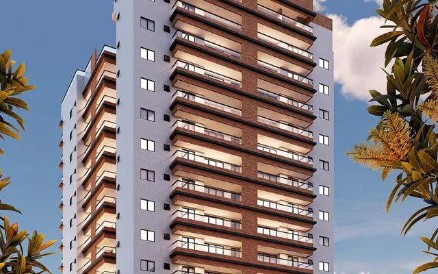 Fachada do Xixová 987, lançamento em Canto do Forte, Praia Grande